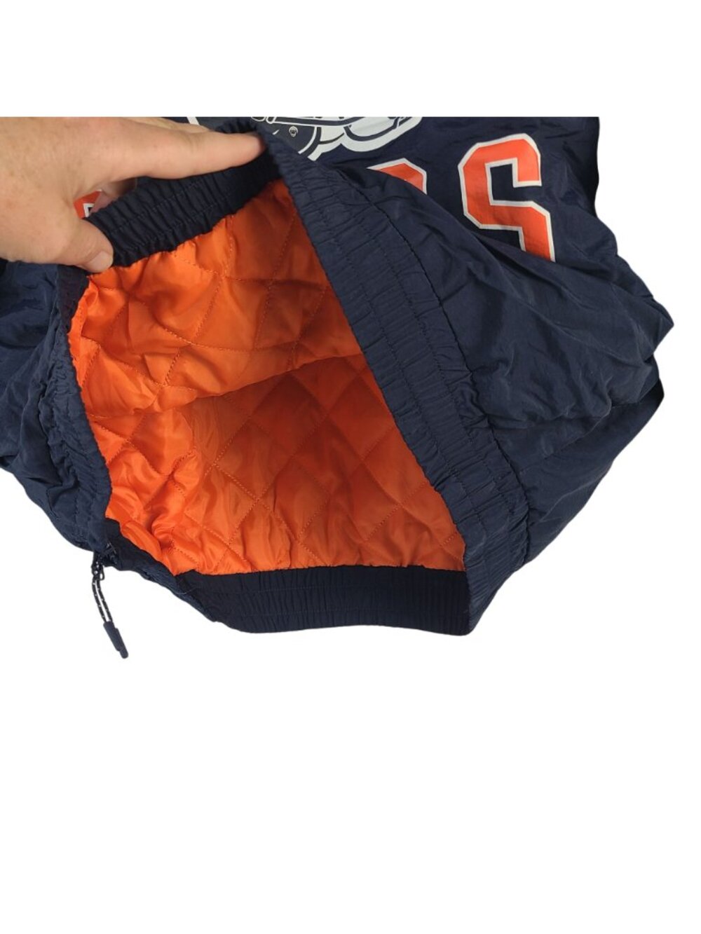 NEW Chicago Bears NFL Team Apparel Pullover Half-Zip Hooded Jacket Sz M - Picture 11 of 11